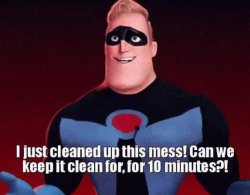 I just cleaned up this mess Meme Template