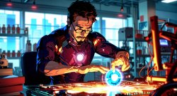 Iron Man discovering his arc reactor Meme Template