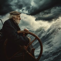 Helmsman at sea Meme Template