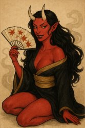 seductive Oni Meme Template