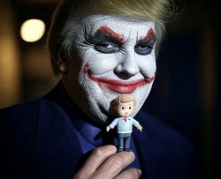 Donald Trump Joker face doll Meme Template