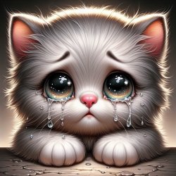 sad kitten crying Meme Template