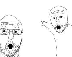 soyjack pointing transparent Meme Template