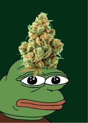 PEPE with weed Meme Template