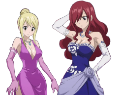 lucy and erza Meme Template