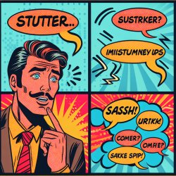 guy stuttering saying the wrong words when trying to talk Meme Template