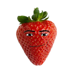 man face strawberry Meme Template