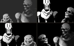 sans and papy stare Meme Template