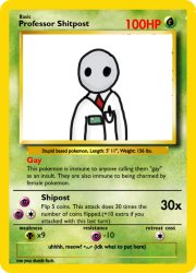 Professor Shipost Pokemon Card Meme Template