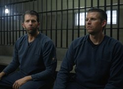 Donald Trump Junior and Eric in prison Meme Template