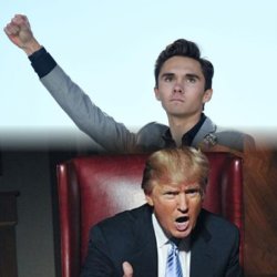 Trump and David Hogg Meme Template