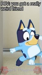 POV: you got a really weird friend Meme Template