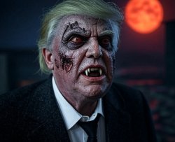 Trump vampire zombie blood moon jpp Meme Template