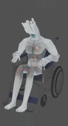 Minos in a wheelchair Meme Template