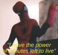 I have the power of minutes left to live Meme Template
