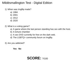 Mildésmallington Test Meme Template