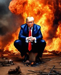 Donald Trump, Destroyer of America, King of What's Left. Meme Template