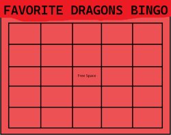 favorite dragons bingo Meme Template