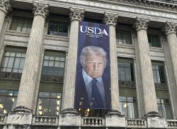 Donald Trump banner Department of Agriculture Meme Template