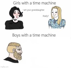 Boys with a time machine template Meme Template