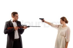 The gun down Meme Template