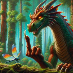 a dragon flipping off a drogonfly Meme Template