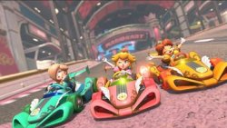 mario princesses in karts Meme Template