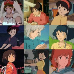 studio ghibli girls Meme Template