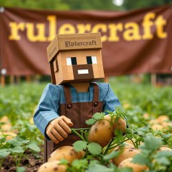 Minecraft potato farmer Meme Template