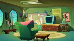 2d animation background concept (chuck chicken ) Meme Template