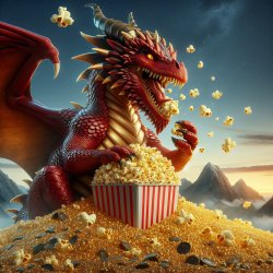 Dragon eating popcorn Meme Template