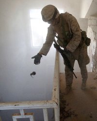 Marine Dropping Grenade Meme Template