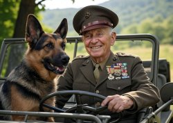 Marine Officer German Shepherd jeep JPP Meme Template
