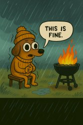 Rainy dog Meme Template