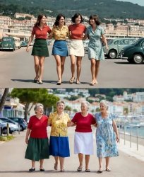 4 young and old ladies Meme Template