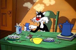 Smoking Sylvester Meme Template