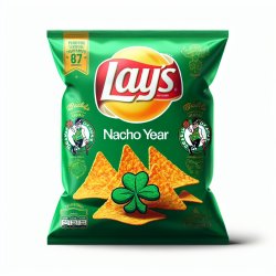 Green doritos bag, Nacho Year Flavor, with Boston Celtics logo o Meme Template