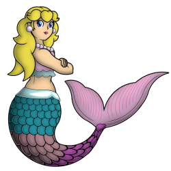 mermaid peach Meme Template