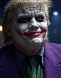 Donald Trump Joker face smiling Meme Template
