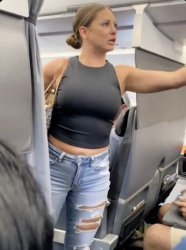 Woman on the plain Meme Template