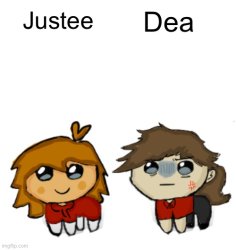 Justee and Dea yippee Meme Template