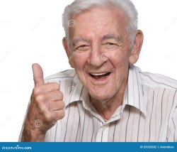 Happy Old Man Thumbs Up Meme Template