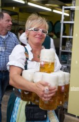 Oktoberfest waitress Meme Template