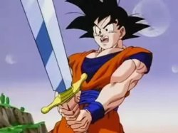 Goku with Sword Meme Template