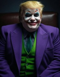 Donald Trump Joker face smiling Meme Template
