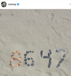 Comey's 8647 in the sand Meme Template