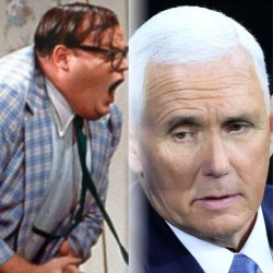 Chris Farley and Mike Pence Meme Template