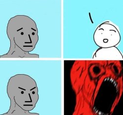 NPC Rage Meme Template