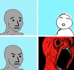 NPC Rage Meme Template