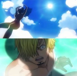 sanji saw a beautiful girl Meme Template